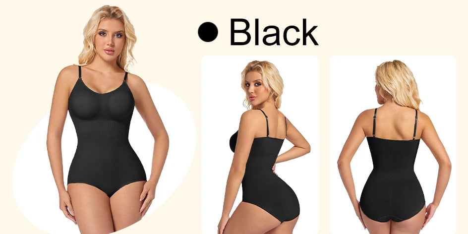 NEW Arrivals 2PCS Set S-2XL Slimming Shapewear Removable Bra Pads Bodysuit Body Shaper Women Seamless Tummy Control Slimming Sheath Flat Belly for Underwear