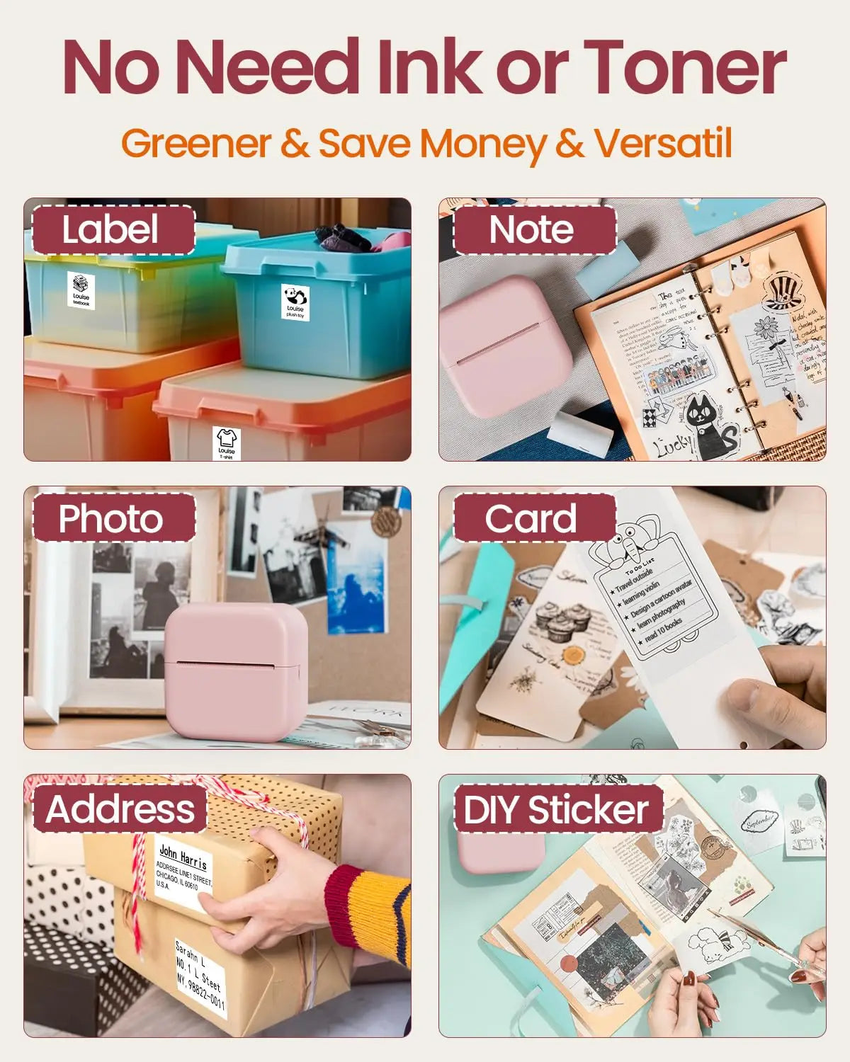NEW Arrivals 3 Rolls Set PHOMEMO White Sticker Paper Thermal Label for T02 M02L Portable Mini Printer Keep for 10 Years Sticky Paper 50mm/53mm