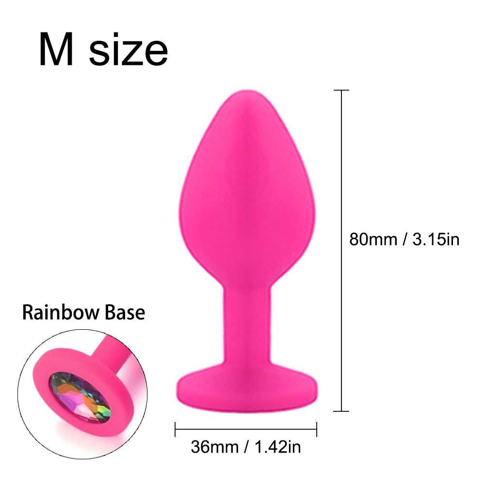 3 Sizes Sex Shop Adult Silicone Jewelry Anal Trainer Sex Prostate Back Yard Toy Anal Butt Plug for Women Man Couple Gay Unisex