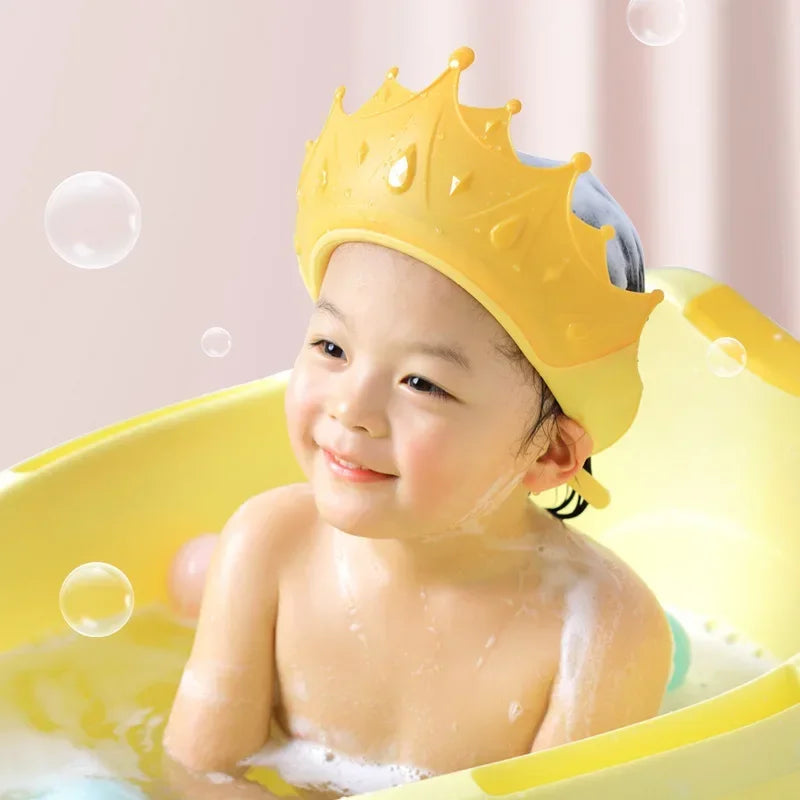 NEW Children Bathing Shower Cap Hat Safe Shampoo Shower Bathing Bath Protect Soft Cap Hat For Baby Wash Bath Caps Cup Hair Shield Babies Personal Care Supplies