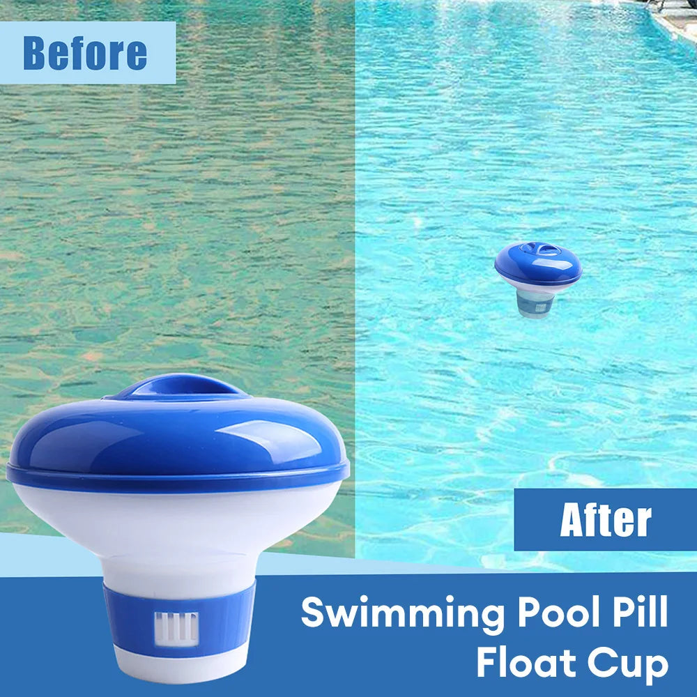 Floating Swimming Pool Chemical Floater Chlorine Bromine Tablets Floating Dispenser Applicator Swimming Spa Hot Tub Supplies
