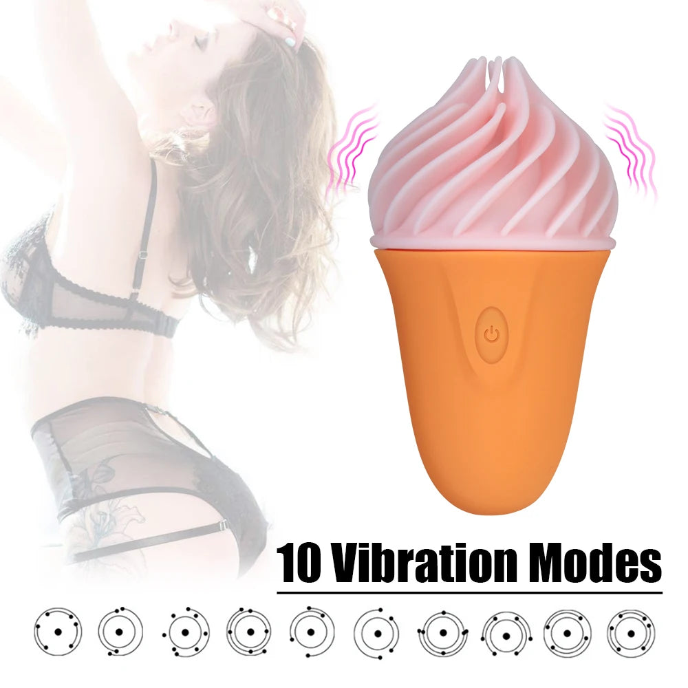 Goods for Adults 18 Sex Toys for Women G Spot Clitoris Stimulator Ice Cream Vibrator 10 Modes Vaginal massage