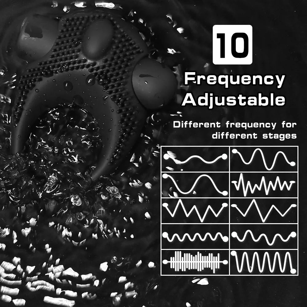 Adult 10 Frequency Vibrator Cockring Penis Cock Ring on for Man Delay Ejaculation Sex Toys for Men Couple Rings Penisring Toy for male