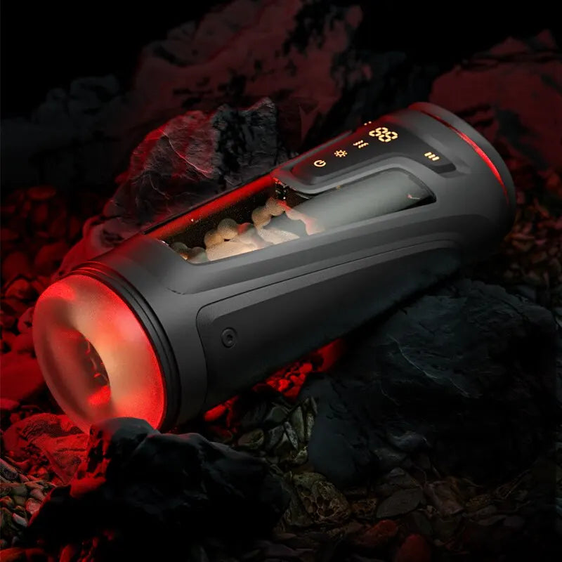 Adult Products Men's Automatic Airplane Cup Sucking Telescopic Intelligent Sound Heating Simulation Channel Sex Masturbation