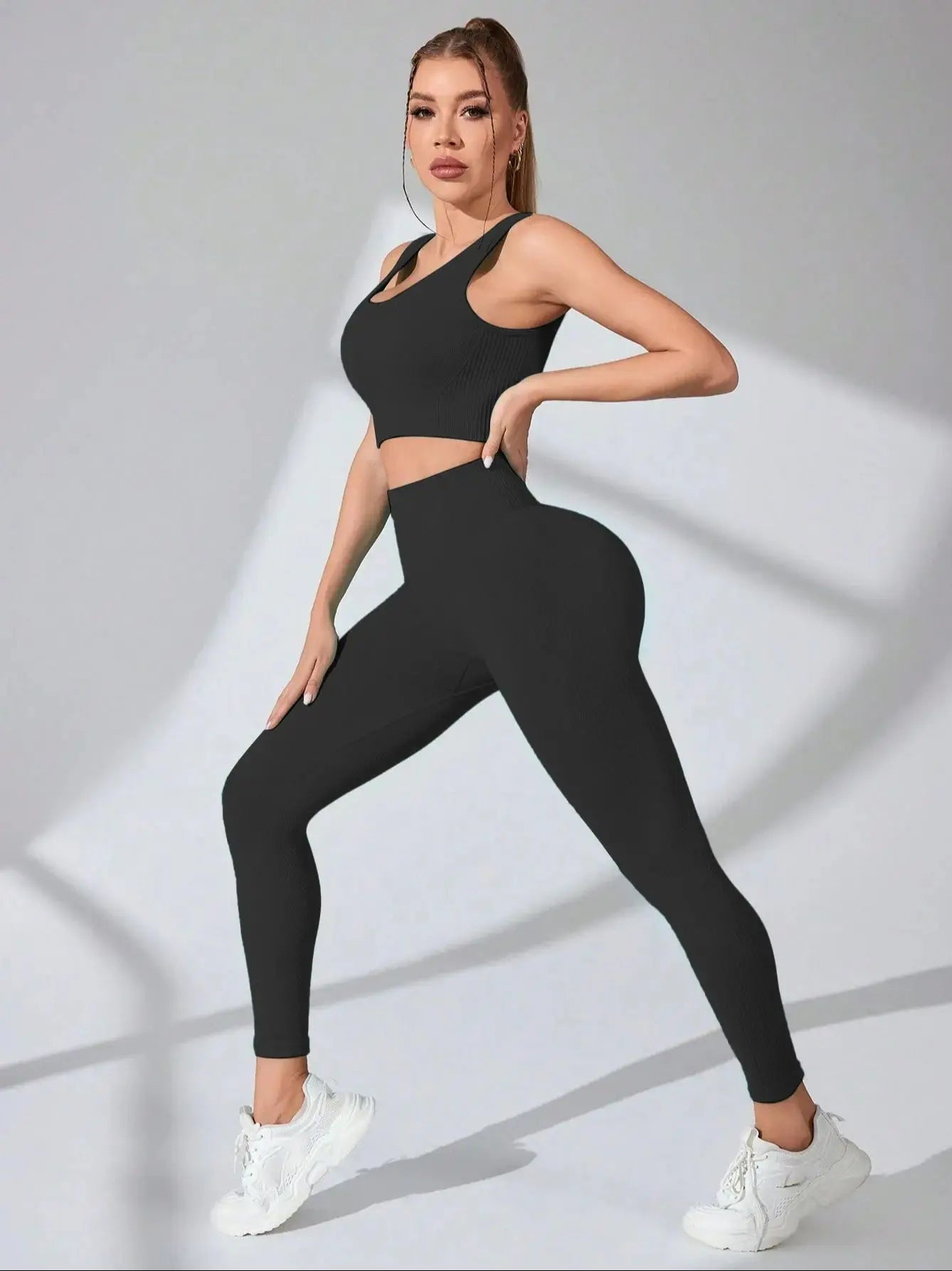 NEW Arrivals 3 Colors Women's Yoga Ribbed One Piece Tank Tops Rompers Sleeveless Exercise Jumpsuits Ladies Outdoor Gym Running Hiking Fitness Activewear Ladies Sports Clothing Supplies