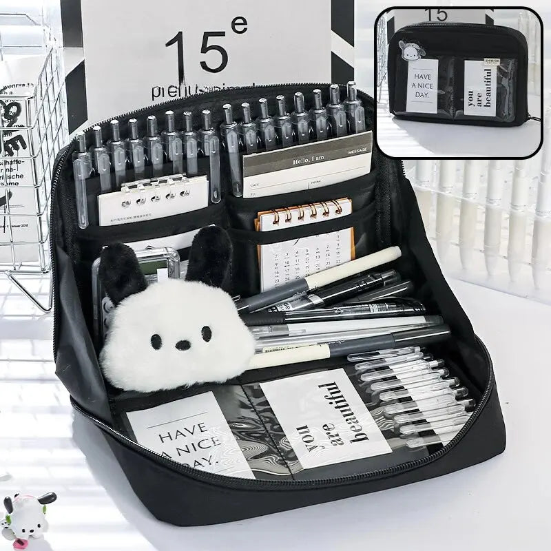 12 Layers Large Capacity Pencil Case Good Looking Multifunctional Classification Storage Stationery Storage Bag 1pc