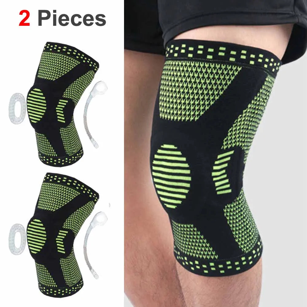 NEW Arrivals 2PCS Set Professional Compression Knee Brace Support Protector For Arthritis Relief, Joint Pain, ACL, MCL, Meniscus Tear, Post Surgery Medical Accessories Body Care Supplies