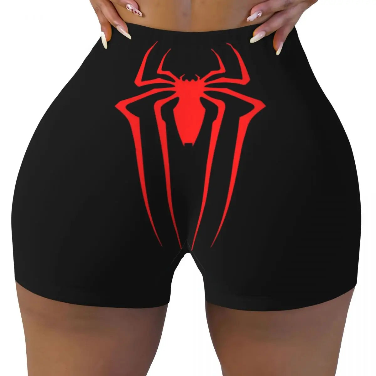 NEW Arrivals Sexy Hot Women Spiderman Summer Outdoor Beach Party Workout Running Hiking Yoga Shorts Gym Athletic Biker Cycling Shorts Girls Fashion Apparel Accessories