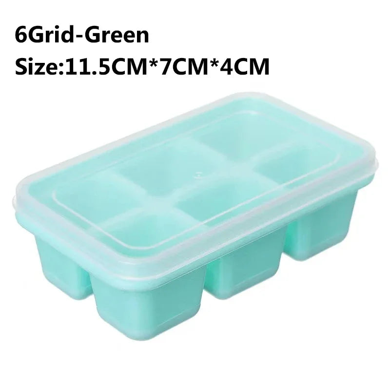 NEW Arrivals 4PCS Set 160 Grid Big Ice Tray Mold Giant Jumbo Large Food Grade Silicone Ice Cube Square Tray Mold DIY Ice Maker Ice Cube Tray for Cocktails