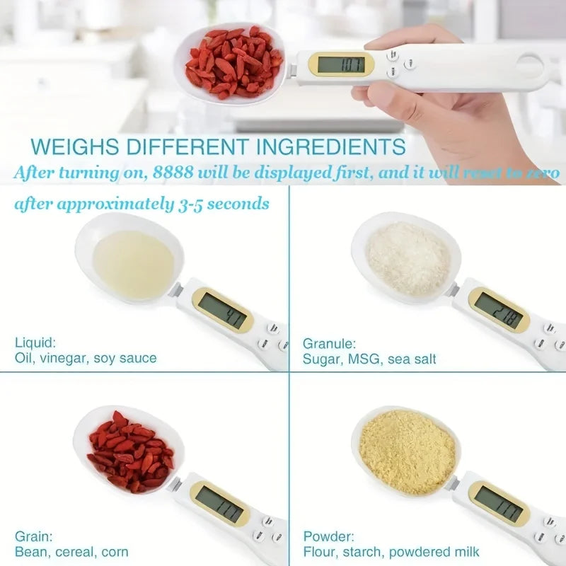 NEW Pets Spoon Scale, Measuring Spoon Scale, Food Scale, Mini Electronic Scale, ingredient Scale, Cat Dog Food Measuring Scale