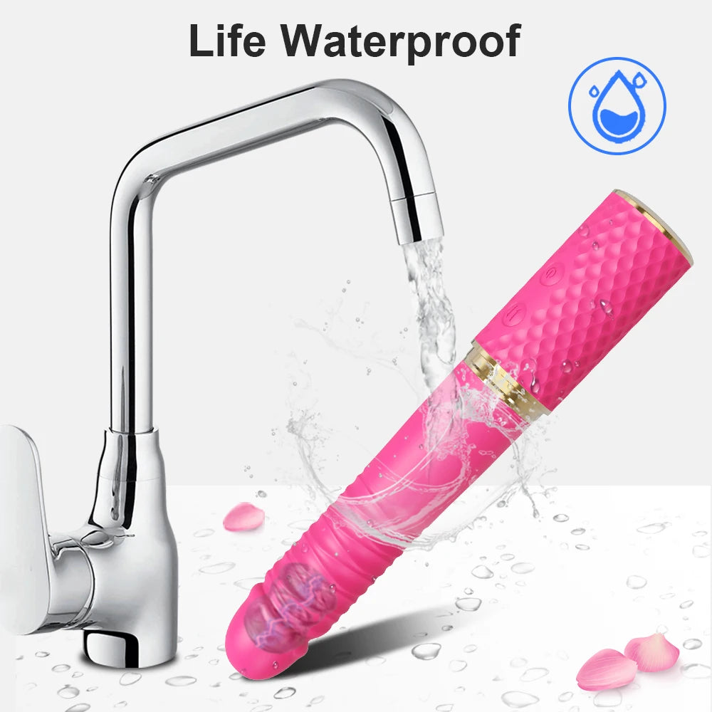 Sex Machine Telescopic Dildo Vibrator Automatic Upordown Thrust Massager Female Clitoris G-spot Vaginal Stimulation Masturbator