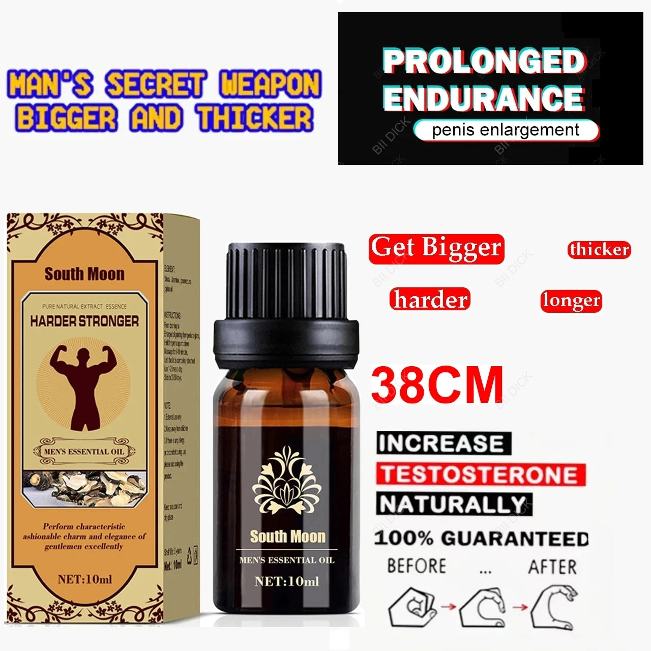 Adult Big Dick Penis Thickening Growth Massage Enlargement Oil Sexy Orgasm Delay Liquid for Men Cock Erection Enhance Products Care