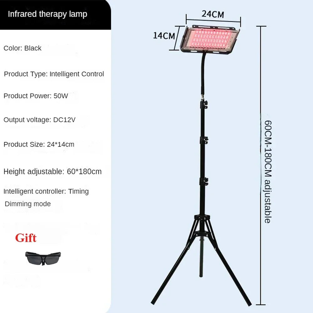 NEW Arrivals Red Light Lamp with Bracket, 96 LEDs 660nm and 850nm Near Infrared Light Therapeutic Devices for Body Pain Relief and Skin Care Supplies