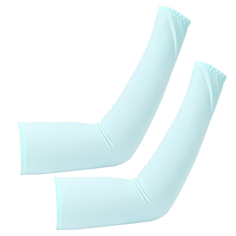 NEW Arrivals 5 Colors Summer Shawl Ice Long Sleeve Breathable Sun Protection Sunscreen Outdoor Sports Quick Drying Oversleeve Top Women Sports Clothing Supplies