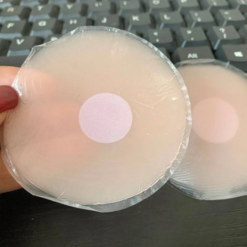 NEW Arrivals 10-25Pairs Set Women Medical Silicone Nipple Cover Invisible Self-Adhesive Chest Breast Stickers Female Lift Up Reusable Patches Set Bra Sticker Pads
