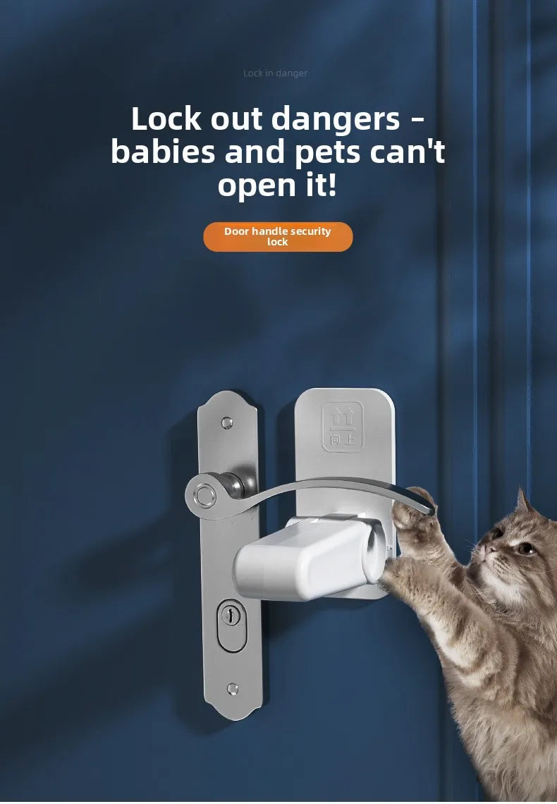 NEW Hot-Selling Household Children's General ABS Protective Device Anti-Opening Handle Locker 90 Degrees 180 Degrees Adjustable Lock Children Babies Safety Accessories Home Security Supplies