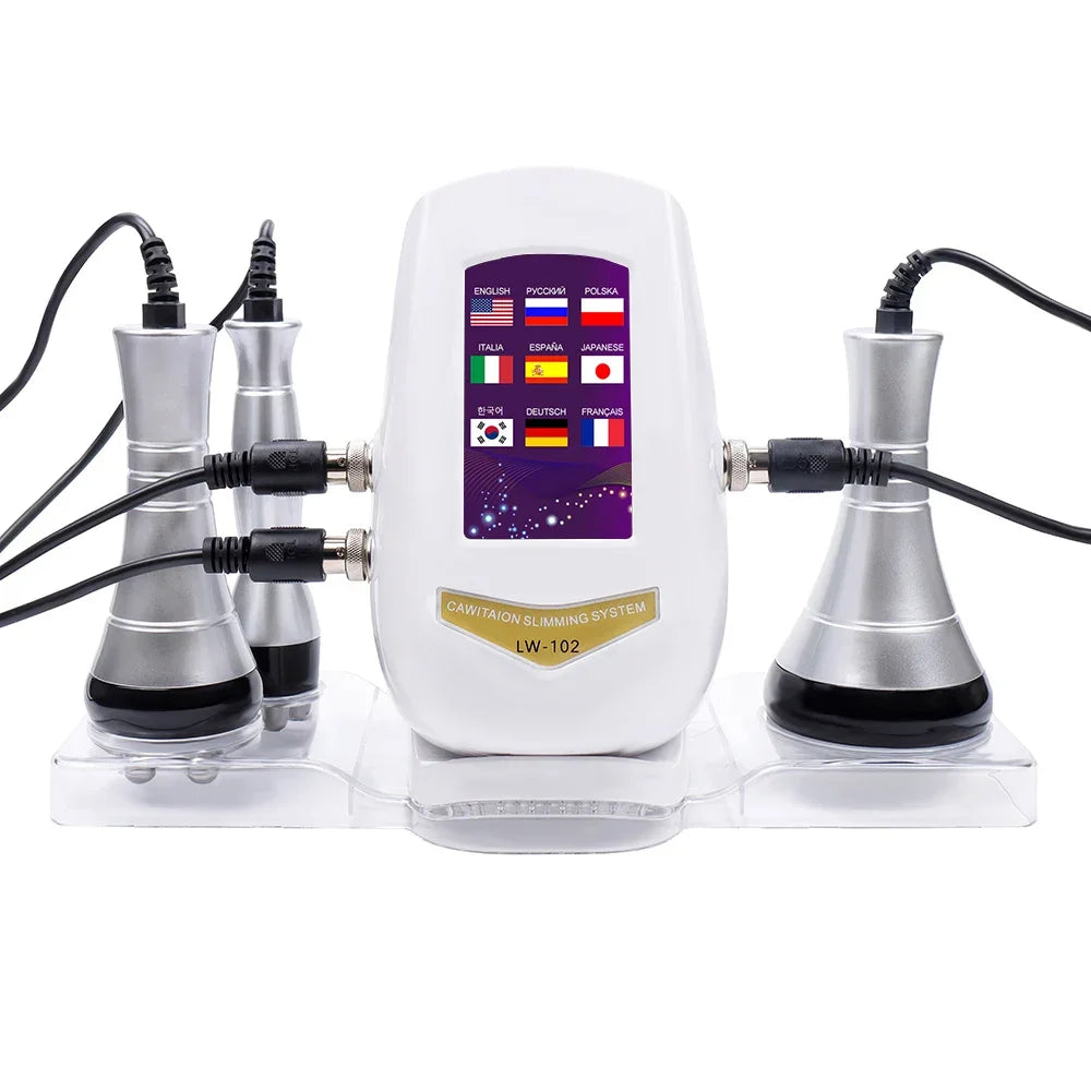 NEW Arrivals 40K Ultrasonic UK Plug with Stand Cavitation Body Facial Radiofrequency Massage Weight Loss Machine Body Shaping Slimming Fat Burn Set Body Care Accessories Health Care Supplies
