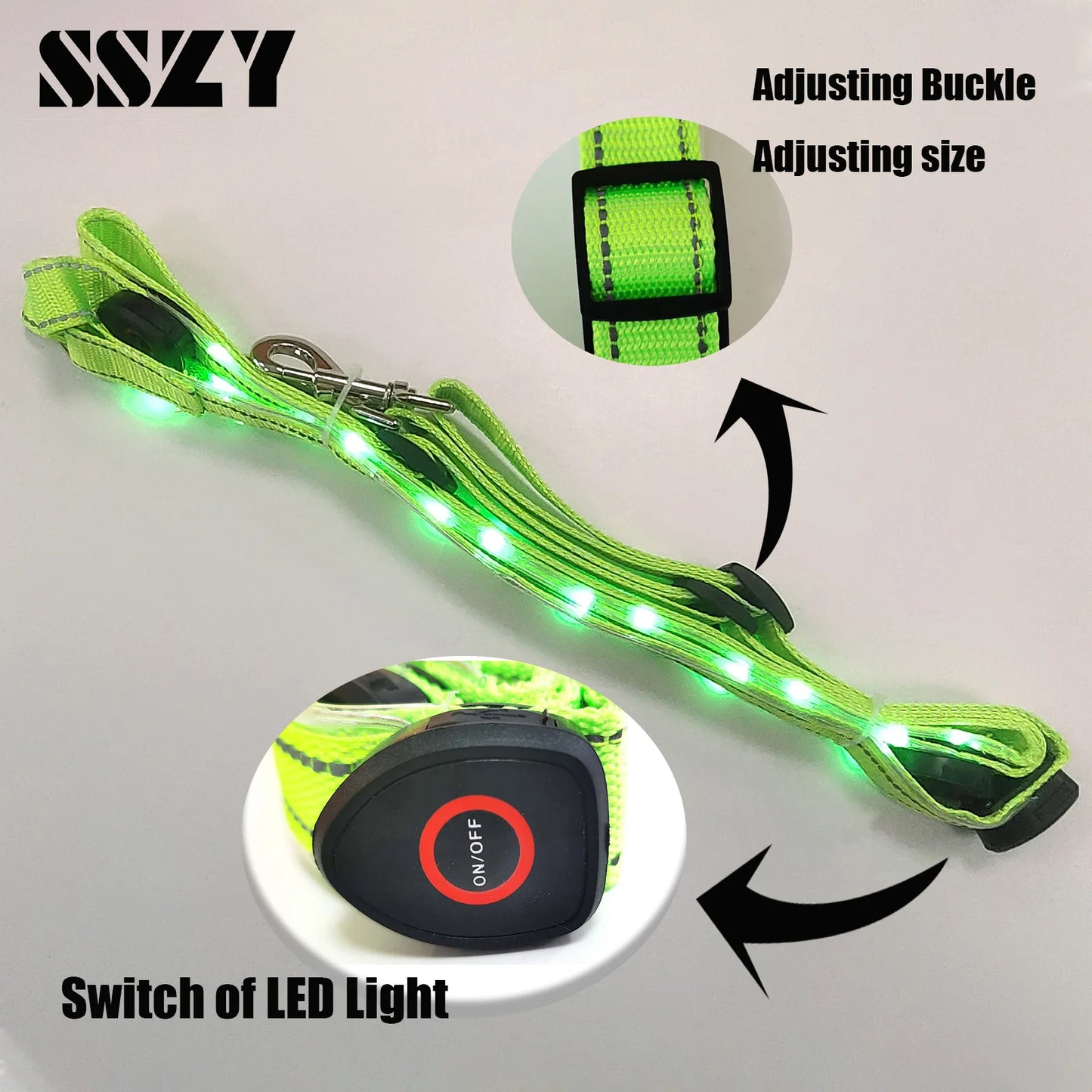 Horse Equipment Breastplate Nylon LED Night Flashing Light Bar Harness Outdoor Sports USB Charge Equestrian Riding Decorations Belt