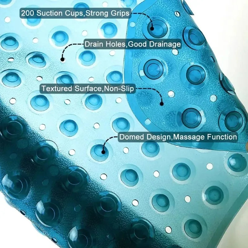 NEW Arrivals 3 Colors 40*100cm Anti-Slip Bathtub Mat PVC Large Bathtub Safety Shower Bathroom Bathtub Mat with Suction Cup Floor Mat Home Bathroom Accessories