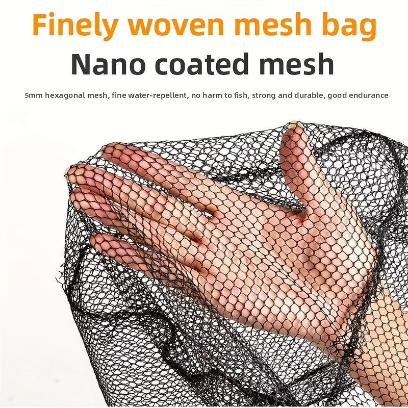 1.7M Rice Ultra-Lightweight Retractable Foldable Fishing Net Durable Aluminum Alloy Telescopic Handle Portable Fish Catcher Fishing Net Outdoor River Lakes Boat Fishing Accessories