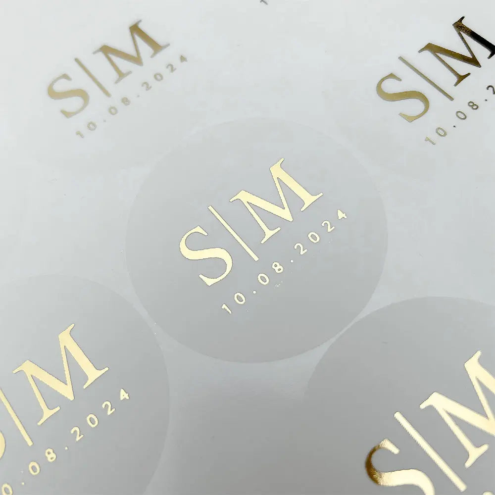 100 PCS Set Personalized Gold Foil Stickers Wedding Bridal Shower Party Appreciation Party Special Stickers Gift Tags