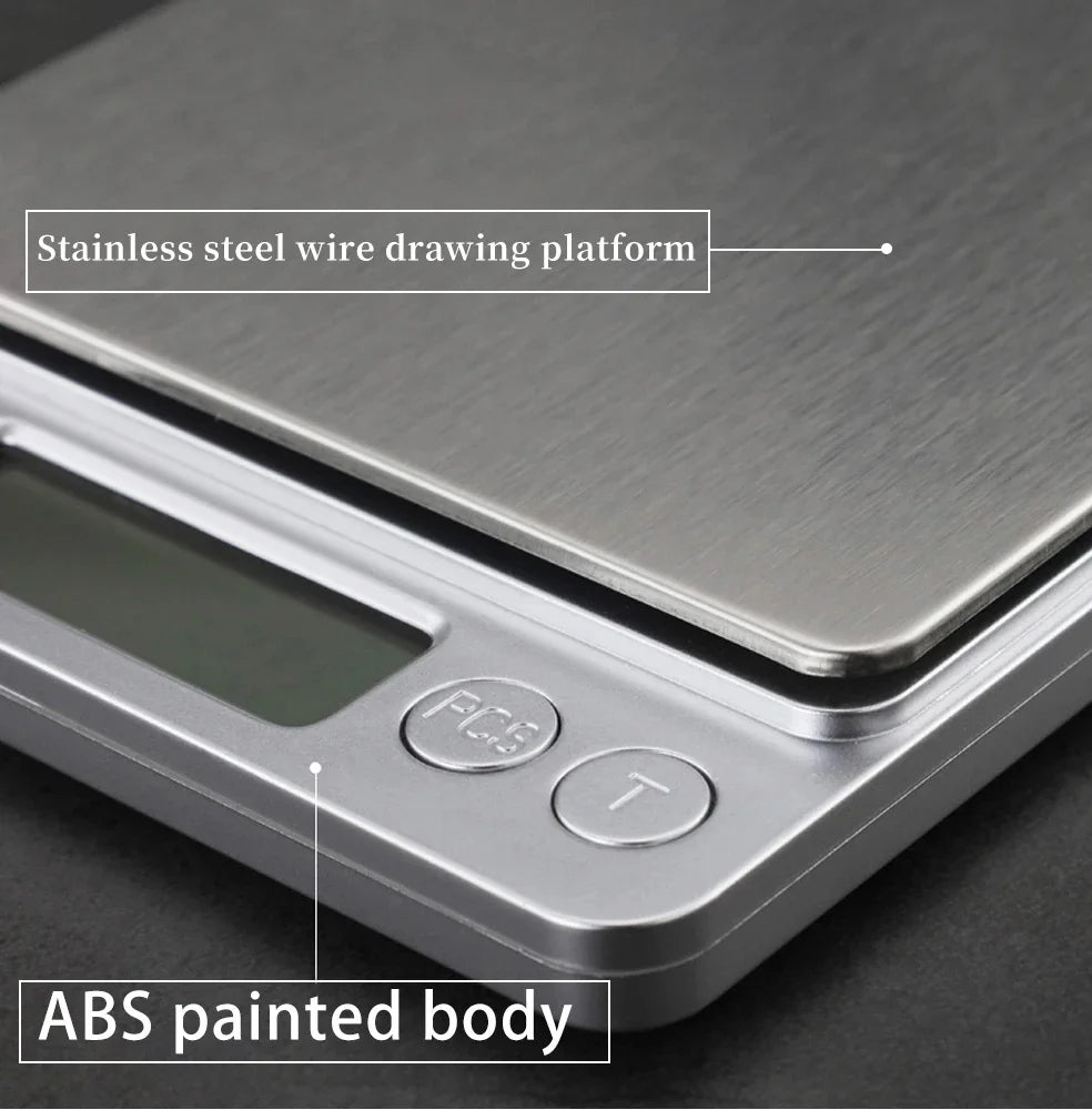 3Kg/500G 0.01g Electronic Digital Kitchen Scale Precision Scales Jewelry Weighing For Food Diet Postal LCD Electronic Balance Measuring Kitchen Food Supplies Home Devices Products 