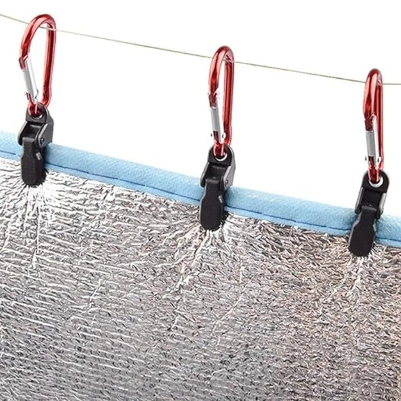 NEW 36PCS Set Awning Rope Clamp Tarpaulin Clip Tent Canopy Clip Buckle Reusable Tent Crocodile Clip Awning Outdoor Camping Accessories