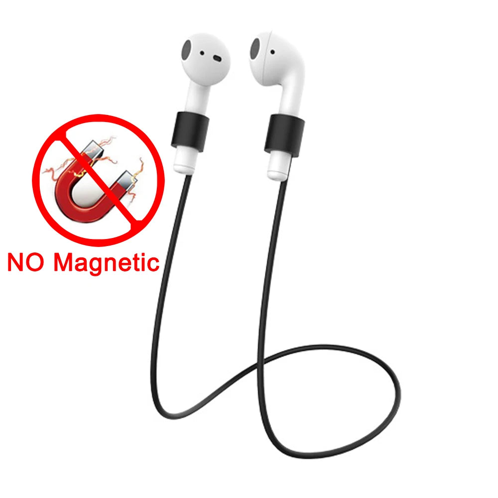 Soft Silicone Anti Lost Magnetic Rope Earphones for Apple Air Pods 2 1 3 Air Pods Pro Bluetooth Wireless Headphone Earbuds Strap