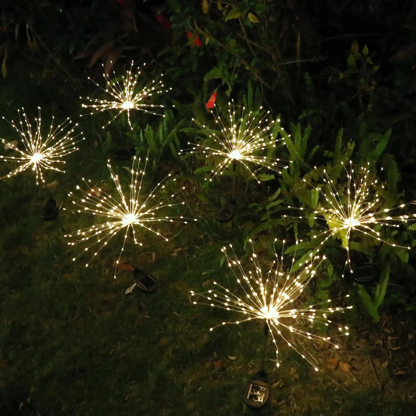 NEW 6PCS Set Solar Garden Lights Solar Firework Lights 200 LED String Light 8 Modes Twinkling Nightlight for Wedding Party Patio Decoration