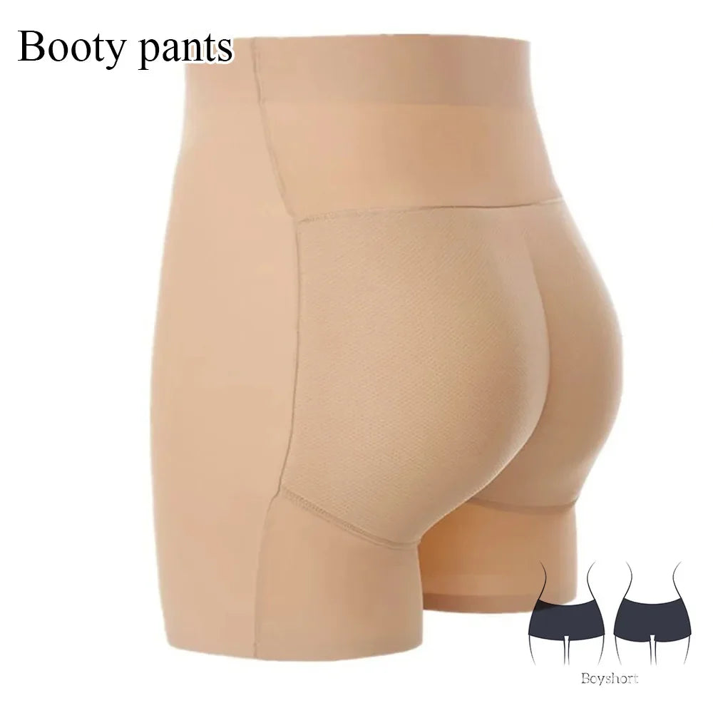 NEW Arrivals High Waist Butt Pad Women Underwear Realistic Plump Cheeky Bottom Seamless Peach Butt Large Size Waist Shaping Abdomen Control