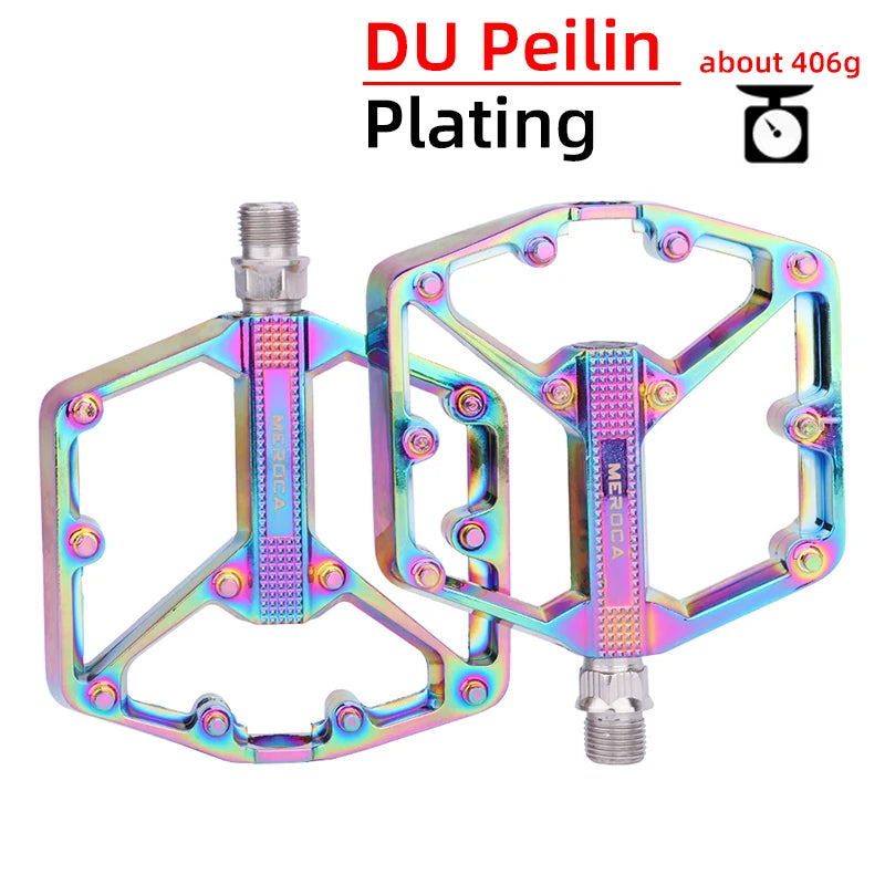 NEW Arrivals Ultralight Sealed Bearing Pedal Non-Slip Al Alloy Multi Specification Plating/Black Use for MTB BMX Road Bike about 410g Professional Pedals Bicycle Parts Accessories Sports Supplies