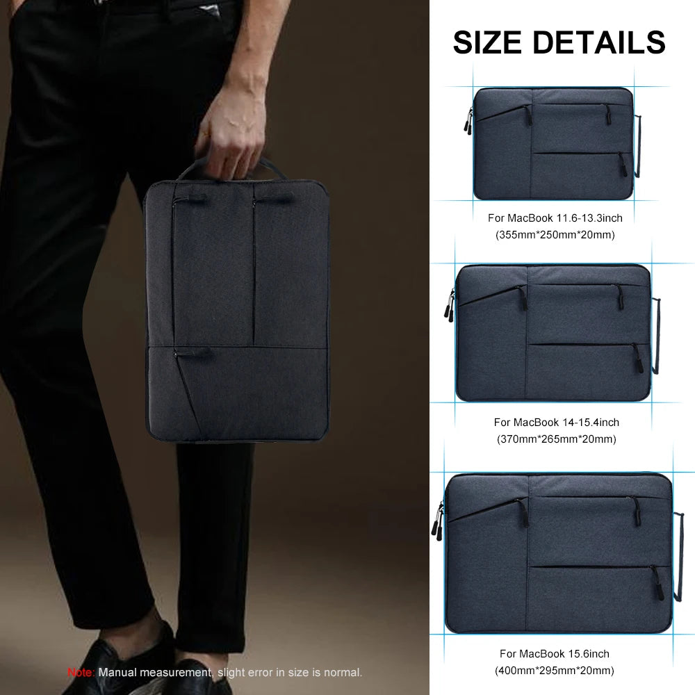Laptop Bag Sleeve For Mac Book Air M1 Mac Book Pro M2 M3 Lenovo iPad 13 14 15 15.6 16 Inch Notebook Case Cover Tablet Accessories