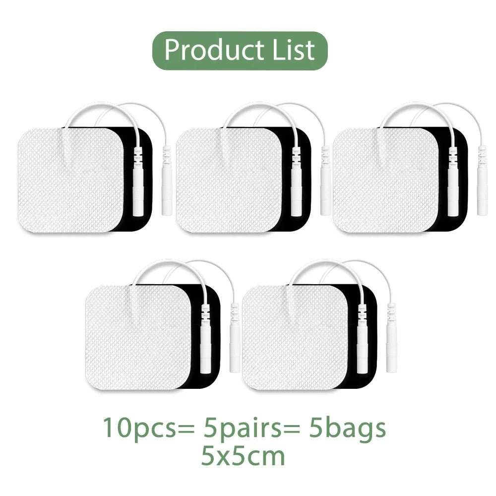 NEW Arrivals 10/20/50/100PCS 4×4cm/5×5cm TENS Electrode Pads Massager Electrodes Patch For Acupuncture Pulse EMS Muscle Stimulator Sticker Health Care Supplies