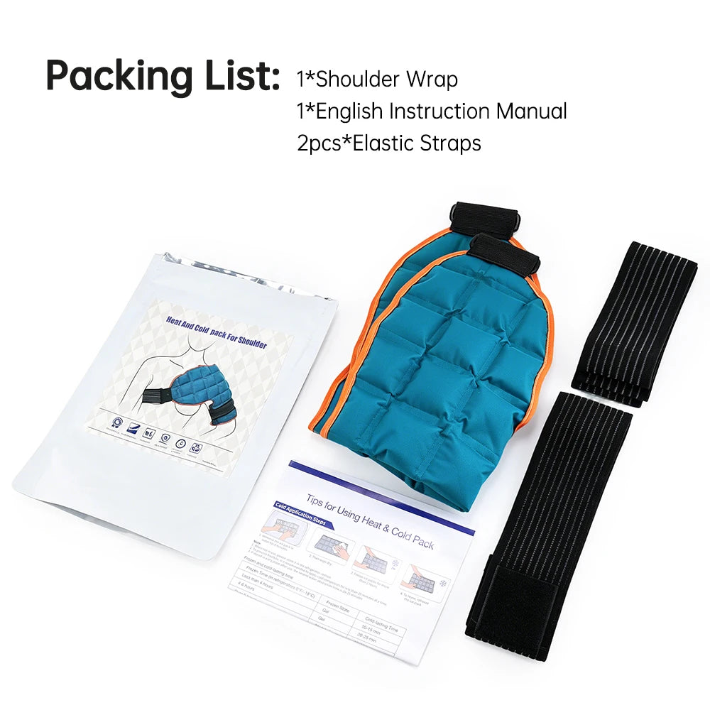 2 PCS Set Reusable Big Ice Pack Cold Hot Compress Self-Absorbing Water Knee And Shoulder Wrap Ice Therapy Sports Injuries Pain Relief Treatment Shoulder Brace Knee Pads Health Care Supplies