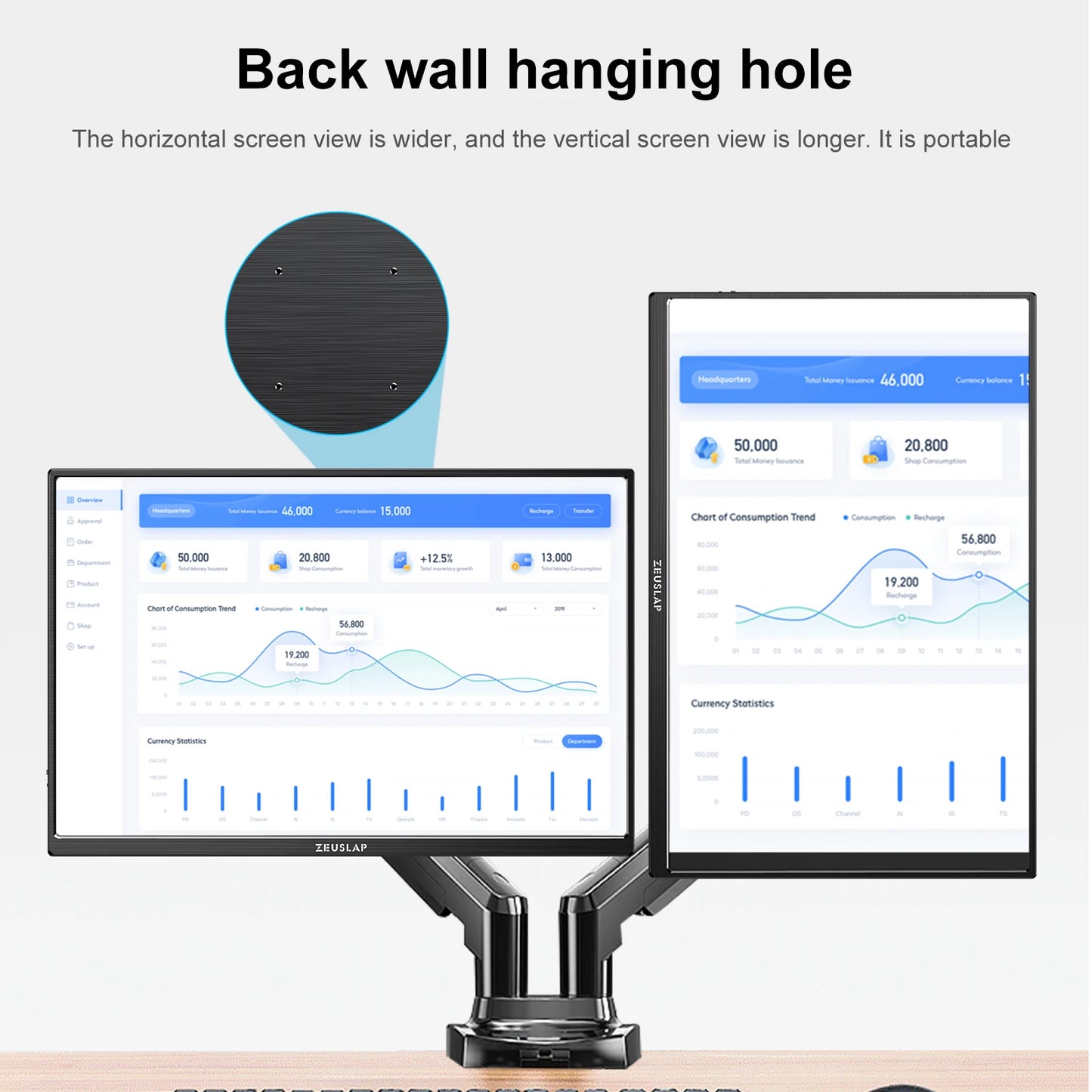 16" 2.5K 144hz Portable Monitor 2560*1600 16:10 100%sRGB 500Cd/m² Travel Gaming Display for Laptop Switch PS4- PS5 Xbox