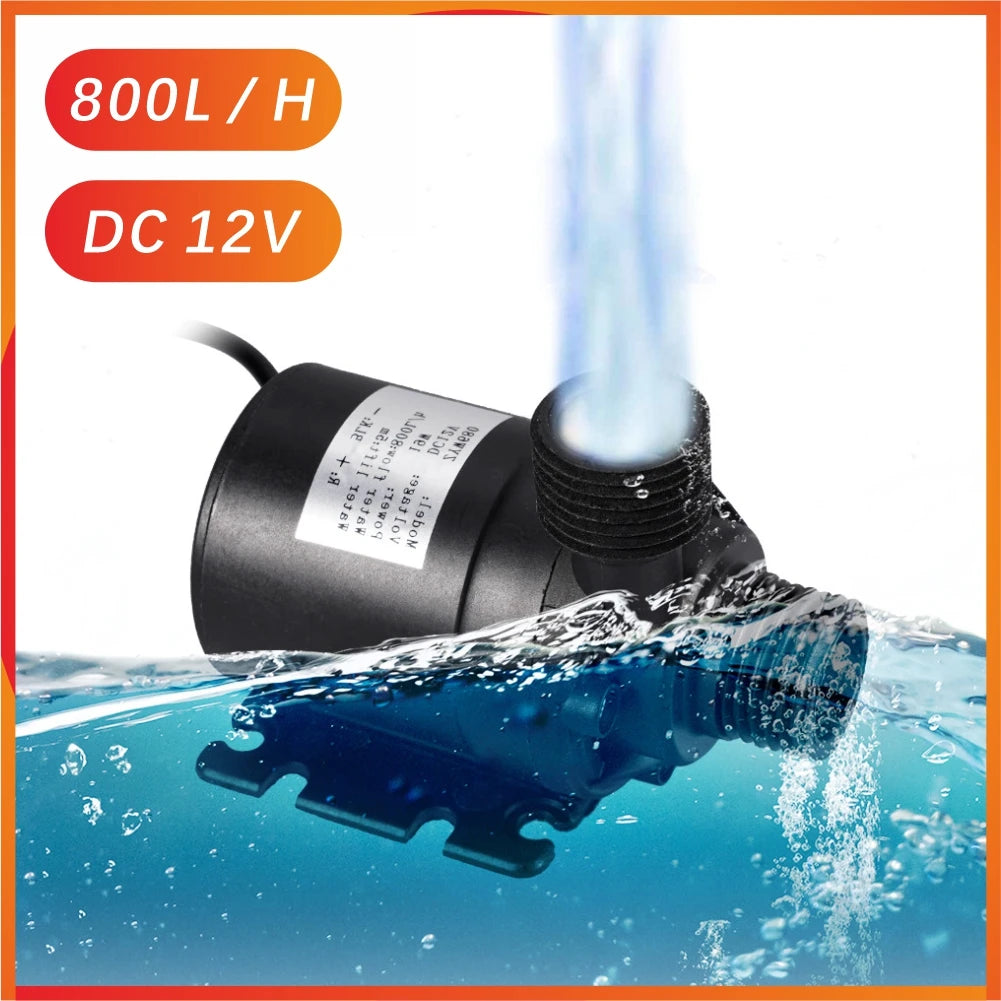 NEW Arrivals Full Set 800L/H Water Pump 12V Solar Panel Power Bank Set Ultra-quiet Submersible Water Pump Motor Camping Fish Pond Garden Fountain Tools Home Outdoor Supplies