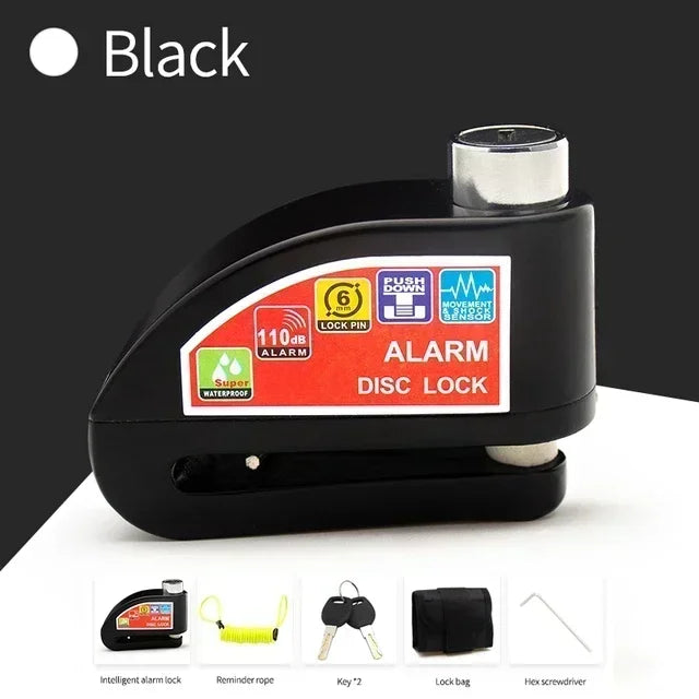 NEW Arrivals Disc Brake Alarm Lock, 5 Colors Full Set Anti-Theft and Theft Prevention, Bicycle Motorcycle Anti-Theft Alarm, Electric Scooter, Bicycle Lock, Brake Disc Lock