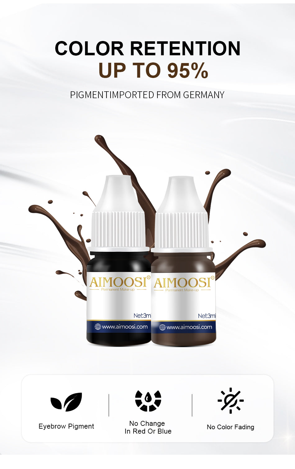 3ml Microblading Tattoo Pigments Paint Ink For Eyeliner Lips Eyebrows Semi Permanent Body Art Gloss Tint Makeup Airbrush