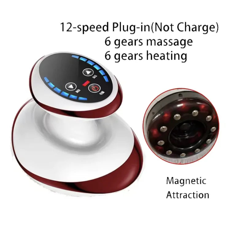 NEW Arrivals Home Electric Gua-Sha Scraping Massage Cupping Body Massager Vacuum Cans Suction Cup Heating Fat Burner Anti-Cellulite Massager Skin Care Supplies