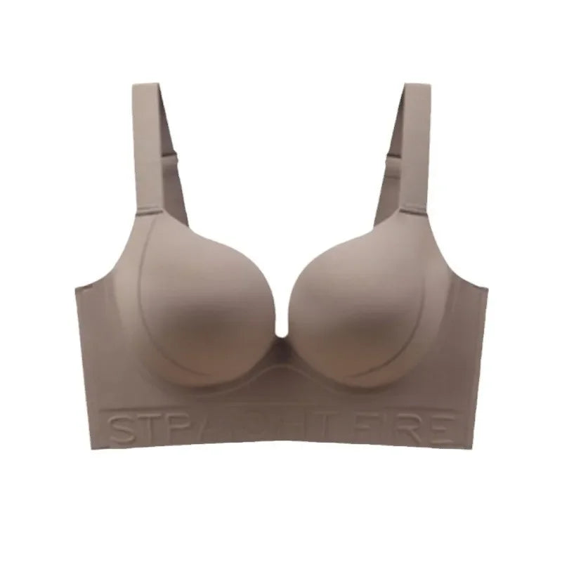 NEW Arrivals 5 Colors Adjustable Large Breast Appears Small Chest Underwear Women's Anti-Sagging Side Breast Elimination Seamless Plus Size Thin Bra Ladies Top Quality Underwear Bras