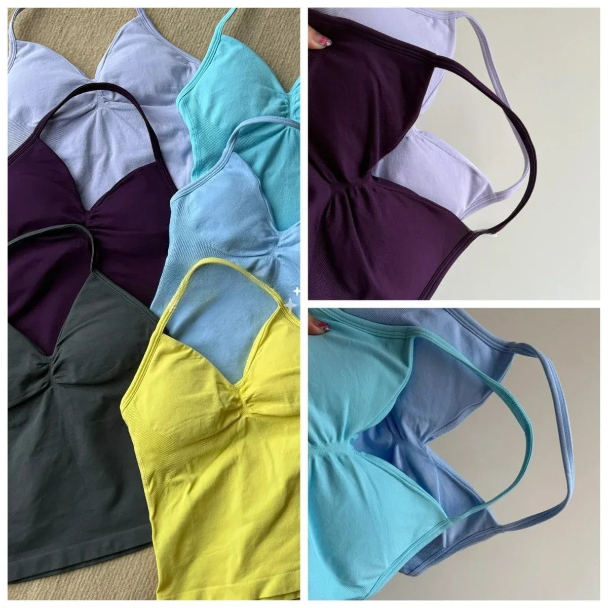 NEW Arrivals Halter Back Neck Top Push Up Vest Running Vest Sports Top Sports Bra Sports Vest Women's Sportswear Yoga Clothing
