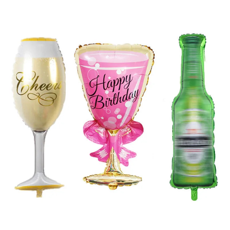 Beer Birthday Party Metallic Balloons Birthday Beer Balloon Bar Decor Beer Party Wine Baloon Wedding Ballons