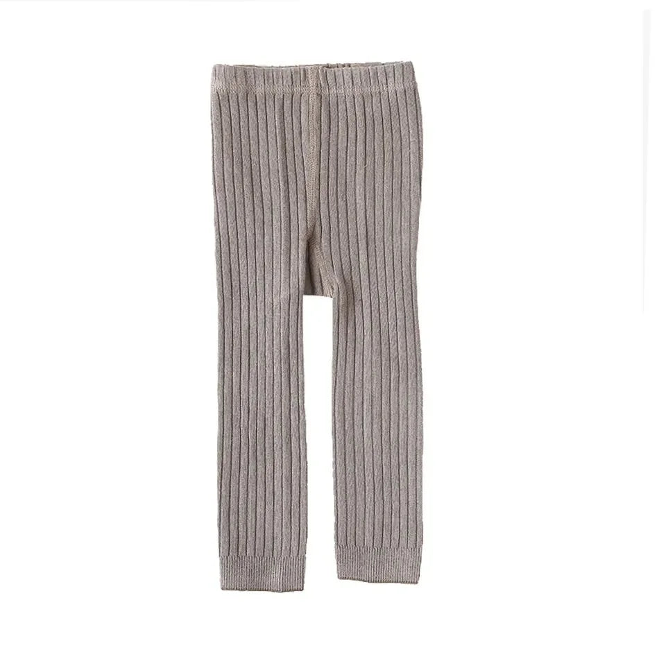 NEW Arrivals 0-5 Years Girls Pantyhose Baby Footless Cotton Leggings Infant Autumn Trousers Toddler Knitted Ribbed Tights Solid Stretch Bottoms
