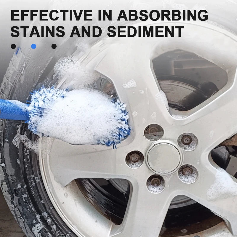 NEW Car Wheel Tire Rim Cleaning Brush Portable Plush Car Wheel Hub Brush Washing Tool Car Detailing Care Dust Removal Brush Vehicle Tools Car Cleaning Supplies