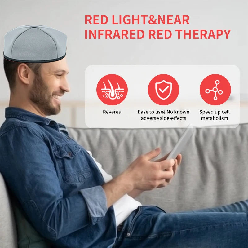 Red light & Near Infrared Therapy For Hair Growth Pigarlic Oily Natural Device
