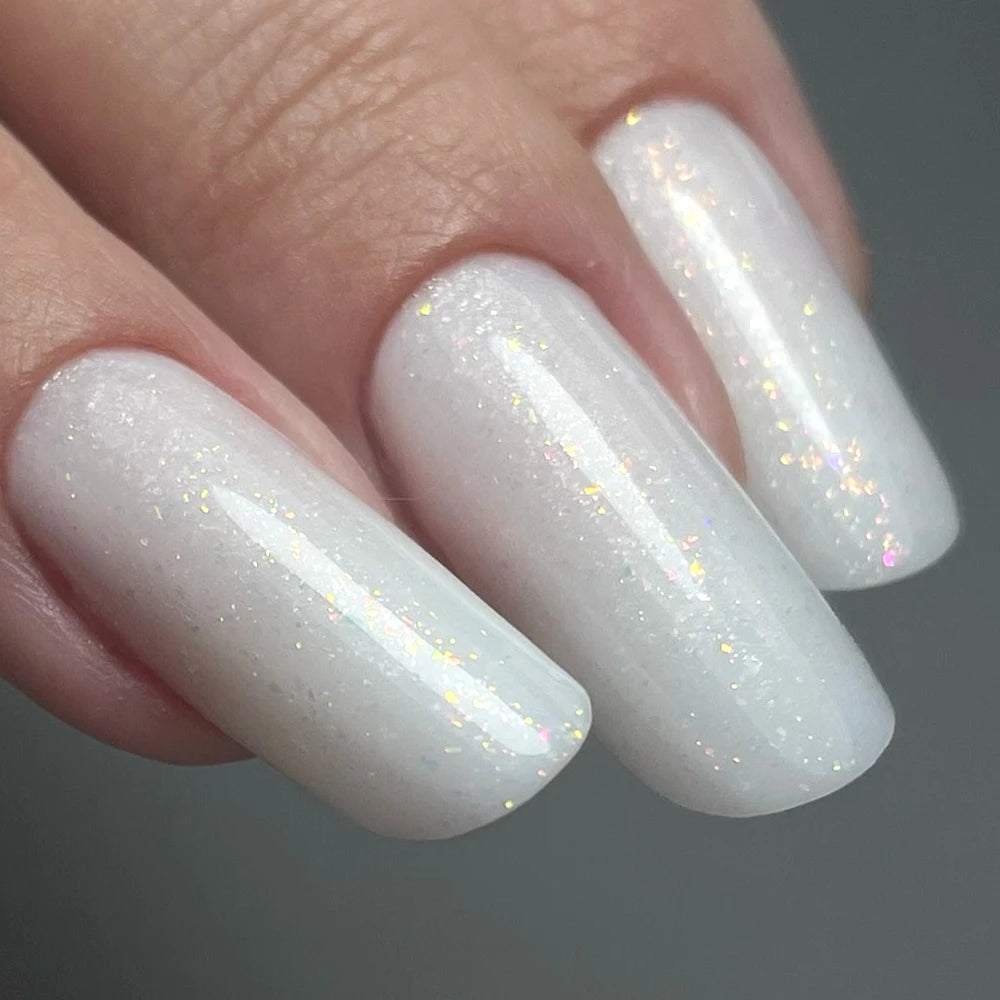 NEW Arrivals Korean Gel Keratin Kitty White Rubber Base Gel Nail Polish Pearl Shine 15ML Semi Permanent UV Self Leveling Structure Construction Gels Ladies Cosmetic Accessories Manicure Beauty Salon Supplies
