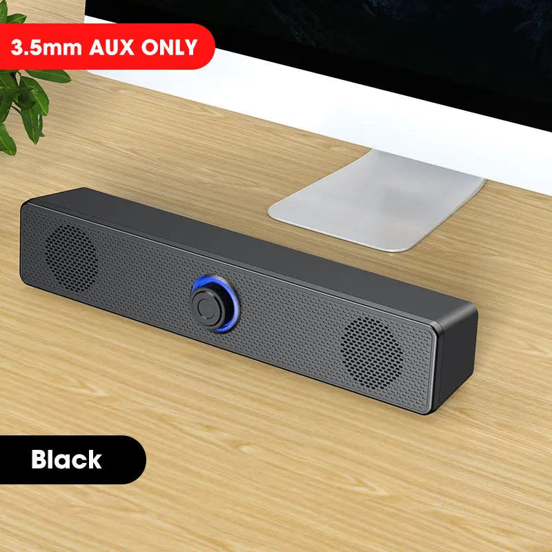 NEW Arrivals Bluetooth Computer Speakers Wired Surround Sound Bar Stereo Subwoofer Soundbar for Desktop Laptop PC Mini Home Theater System