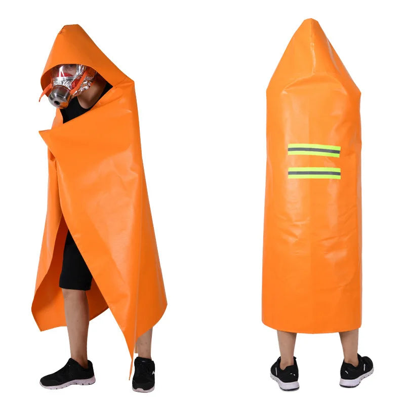 NEW Top Quality SOS Flame Retardant Cloak Emergency Survival Fire Blanket Double-Layer Fireproof Cloak Full Body Protection Heat Insulation