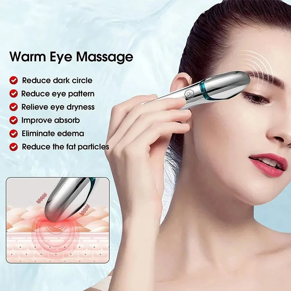 Beauty RF Eyes Massager Electric Eye Care Device Fatigue Relieve Dark Circle Eye Bag Remoal Anti Wrinkle Face Massage Eye Tool