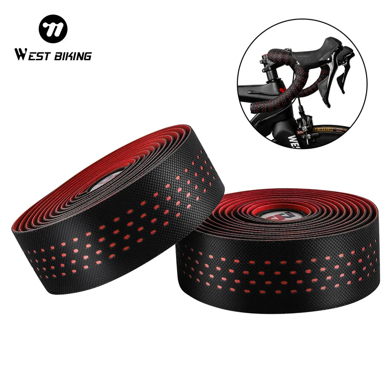 NEW Arrivals West Biking Bicycle Handlebar Tape 1 Pair Anti-slip EVA Soft Bike Hand Bar Tapes Shock Absorption Unique Tapes Bike Accessories